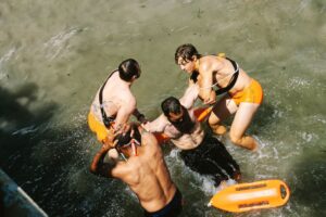 Best Way to Save a Drowning Person: Reach, Throw, Row, Go